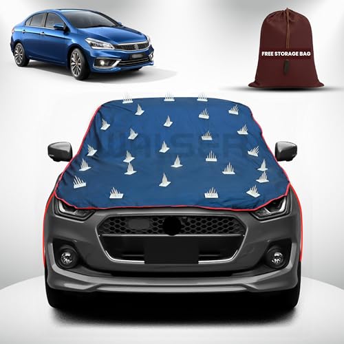 Image of WALSER Spike Car Cover for Maruti Suzuki Ciaz | Anti-Climb Nail Guard for Dogs & Monkeys | Protects Bonnet, Roof & Dicky | UV, Dust & Snow Protection | Spike Cover with 4 Adjustable Hook