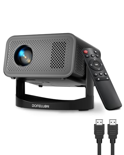 Image of [Built-in Apps & 2026 Upgraded] Mini Projector with Wifi and Bluetooth Portable,Native 1080P 4K Support Auto Keystone Movie Projector Compatible with TV Stick/HDMI/USB, 360° for Bedroom, Outdoor Use