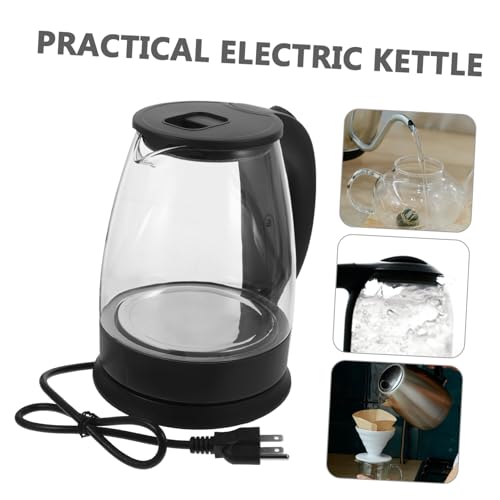 Tetera eléctrica PRETYZOOM de vidrio y PP 1.8L color negro miniatura 7