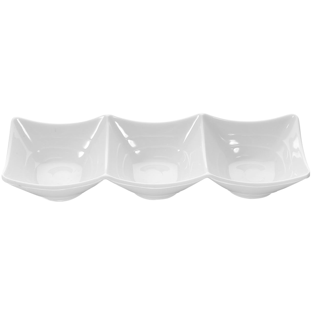 Garneck Multi-Section Serving Dish Food-Safe Seasoning Plate for Sauces Snacks and Condiments Stable and Easy to Clean for Cafe and Barbecue
