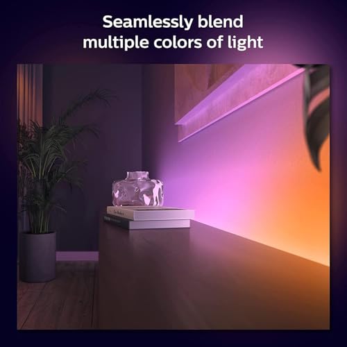 Philips Hue Gradient Light Strip 2m, for Syncing with Entertainment, Media and Music, Smart Lighting with Bluetooth, Strip Lighting Works with Alexa, Google Assistant and Apple HomeKit, White - Image 3