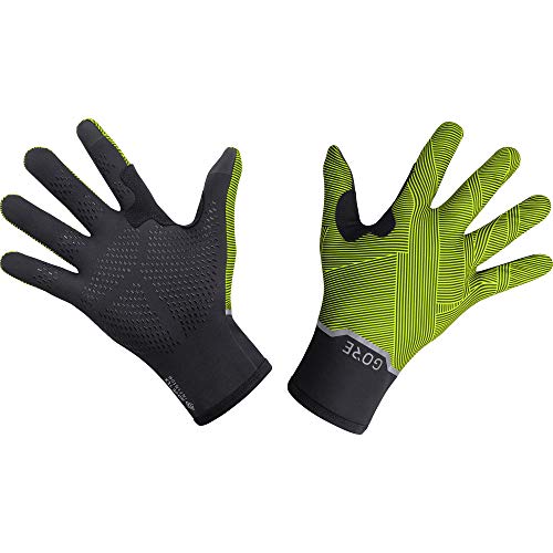 GORE WEAR Guantes Gore-Tex Infinium Stretch Mid Gloves, Unisex Adulto, Black/Neon Yellow, M