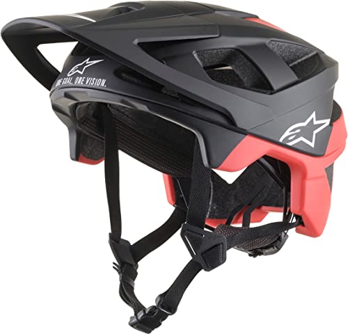 Alpinestars Vector PRO Helmet Black Red Matt, Caschi Unisex-Adulto, Atom Nero Rosso Opaco, L