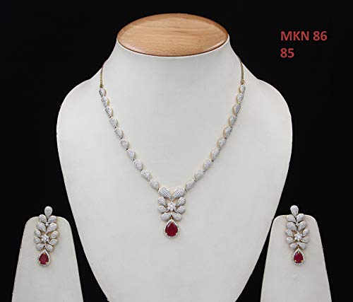 Mixed Pink CZ-Ruby joya con acabado en oro de alta gama 2