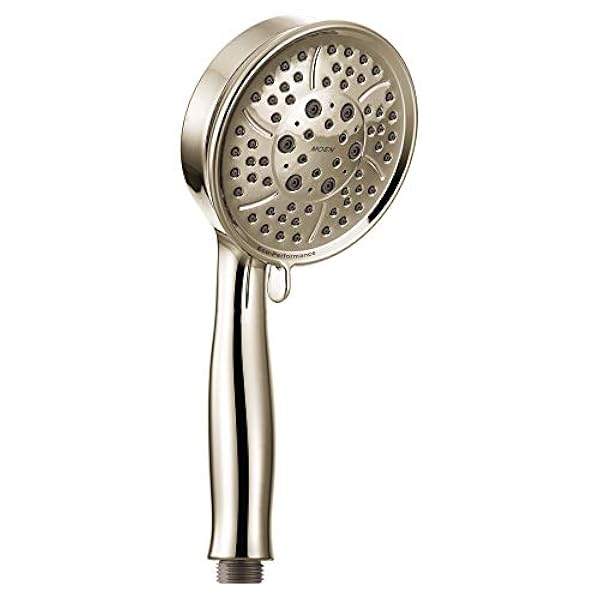 Moen 164927NL - Cabezal de ducha de mano de 4 funciones, níquel pulido (NL)