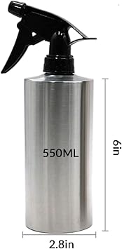 Personalized Sprayer Stainless Steel Hand Press Watering Can with Nozzle Laser Engraving Custom Text Logo Watertight and Corrosion Resistant (304 stainless steel)