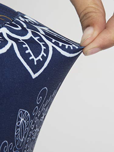 Image of Cortina Printed Water Can Cover | Dispenser Bottle Protector | Polyester Material | Elastic Closure | Environmental Friendly | Digitally Printed | 45cm x 42cm x 43cm | 20 Lts | 2Pc | Blue & Grey