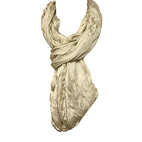 Wrapables Lightweight Silky Soft Infinity Loop Scarf, Cream3