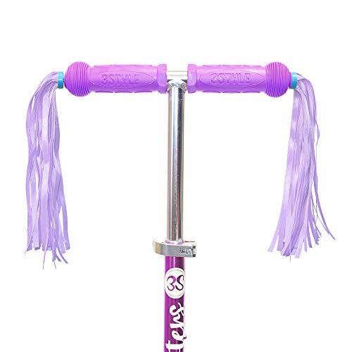 3StyleScooters® Scooter Handle Tassels - Pair Of Fun Colour Streamers - 6 Colours Available - Compatible With All RGS Products (Purple)