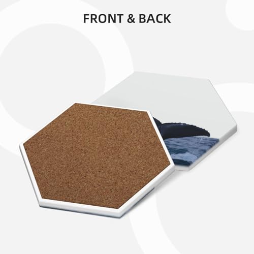 Dessous de verre céramique avec support support liège table lot de 6 - 3