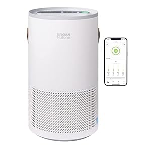 Broan NuTone BNAP 100 Air Purifier with Verified Zero Ozone and Auto Particulate Sensing to Detect and Remove Pollutants True HEPA