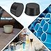 PATIKIL Solid Rubber Stoppers 10#, 5 Pack Tapered Lab Seal Rubber Stoppers Lab Plug Test Tube Bungs for Flask Water Pipe Sealing, Black
