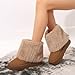 Women's Furry Faux Fur Boots Furry Mid Calf Snow Boots Round Toe Suede Warm Fur Lined Boots Platform Flat Comfort Outdoor Winter Fashion Boots (Brown, 6.5-7 Women, Adult, Women, 6.5, Numeric Range, US Footwear Size System, 7, Medium)