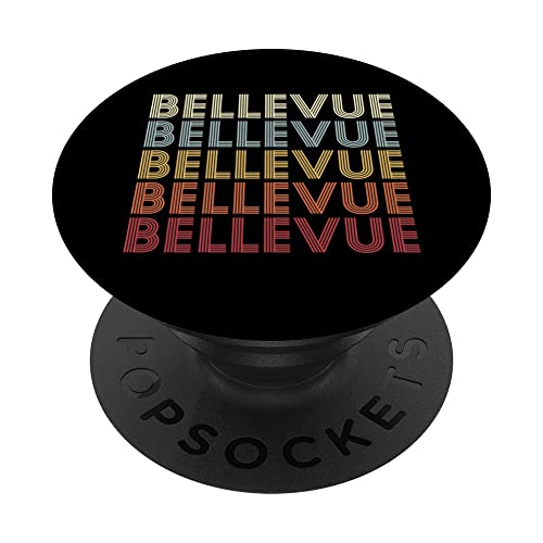 Bellevue Wisconsin Bellevue WI Retro Vintage Text PopSockets Swappable PopGrip