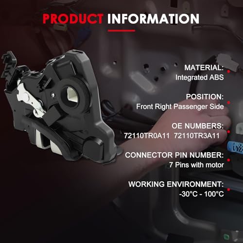 Image of CCIYU Door Lock Actuator Front Right Side for Honda Civic 2012-2015