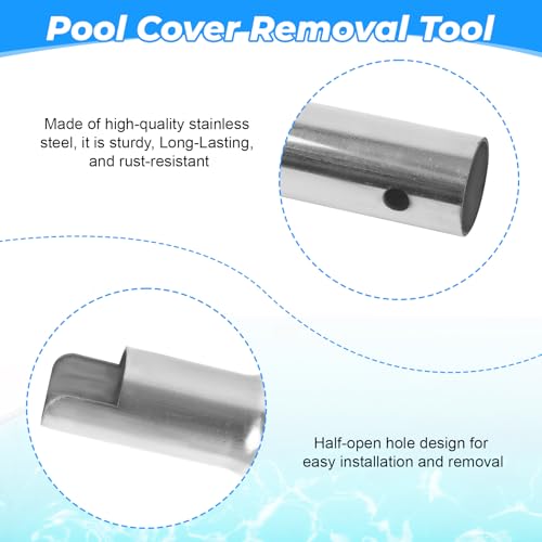 Herramienta de instalación para cubierta de piscina 27" acero inoxidable miniatura 3