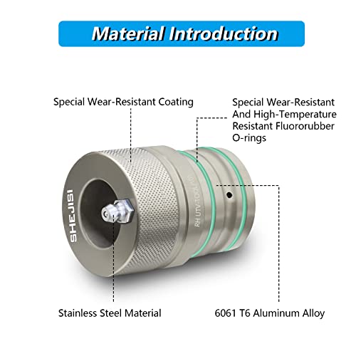 Shejisi 44Mm*40Mm*39Mm Utv Wheel Bearing Greaser,Wear-Resistant Coating, Groove Design Makes It Easier To Inject Grease，For Polaris Ranger Rzr Xp 1000 Scrambler Sprotsman (44Mm) #TOP1