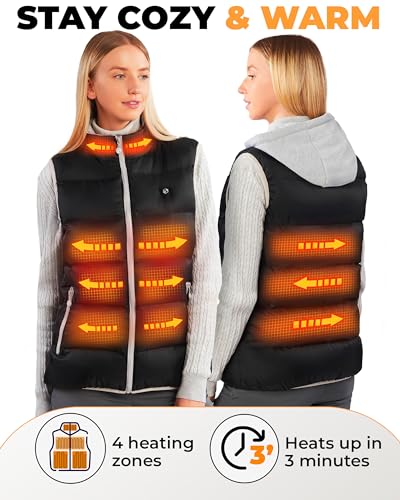 Foxelli Women’s Lightweight Heated Vest with Battery Pack2