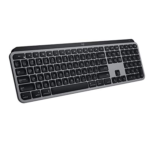 Logitech MX Keys Advanced Wireless Illuminated Keyboard for Mac, Backlit LED Keys, Bluetooth,USB-C, MacBook Pro/Air,iMac, iPad Compatible, Metal Build