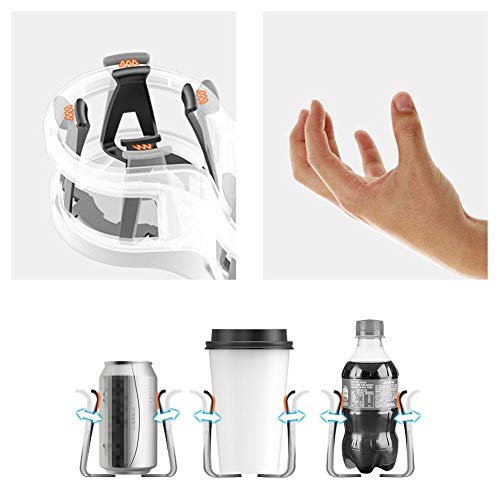 Portavasos ajustable universal para carro doble negro miniatura 5