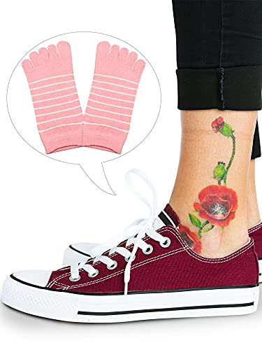 Image of Sintege 5 Pairs Stripe Toe Socks Women Colorful Finger Sock with Toes Separated Ankle Socks for Athletic Running Women Men