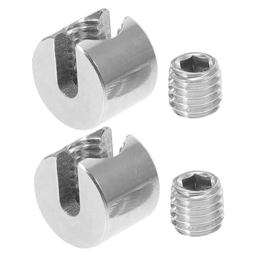 Unomor Stainless Steel Wire Rope M10x5 Cable Clamp Set Flat Slot for Easy Installation Ideal for Garden Outdoor