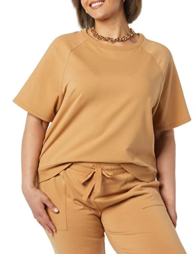 Image of Daily Ritual Women's Terry Cotton and Modal Cropped Crewneck Short Sleeve Sweatshirt