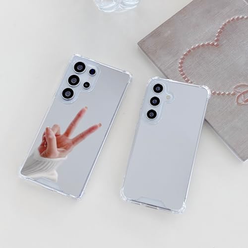 Coque miroir Samsung S25 protection anti-chocs appareil photo selfie