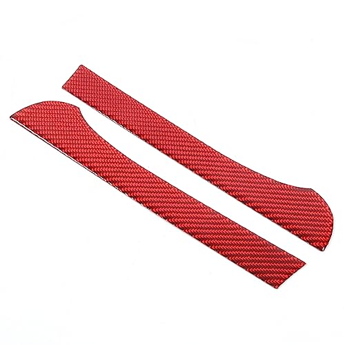 METYOUCAR ホンダ N-BOX JF3 JF4 2017-2021に適用 Aピラーパネルステッカー Aピラーステッカー 車内Aピラー ステッカー カーボンファイバー素材 貼付タイプ アクセサリー カー用品 内装パーツ カスタム 2点セット(レッド)