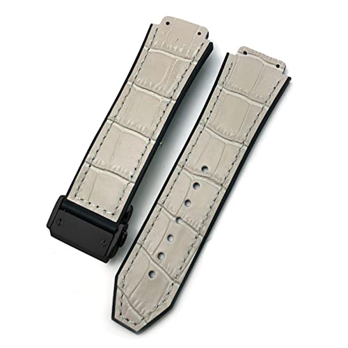 Cuir de vachette de 22mm avec silicone pour montre Hublot watch strap