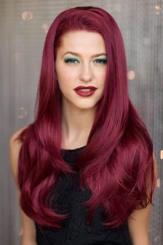 Demi-perruque rouge lisse Franchesca pour changer de tête sans coloration
