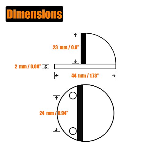 Jqk DSB3-BN-P5 Floor Door Stopper, Snowboard Hanger Storage Stainless Steel Sound Dampening Door Stop Bumper Wall Protetor Display Hanger Rack thumb #1