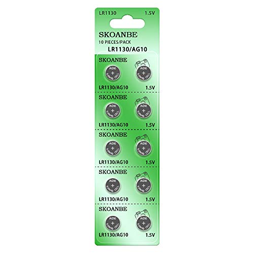 50 pilas botón SKOANBE LR54 AG10 LR1130 L1131F 389A miniatura 2