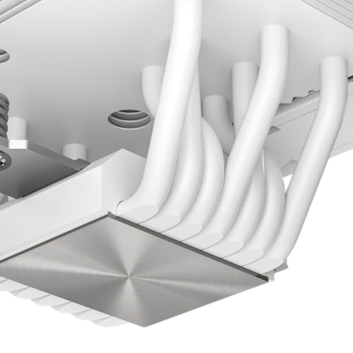 Image of Sudokoo SK700 White AM5-Designated Air Cooler, Single Tower Design, High Performance M-Winding Tech Fan, 7 Copper Heat Pipes, L-Rail Lock Mount, 220W Heat Dissipation