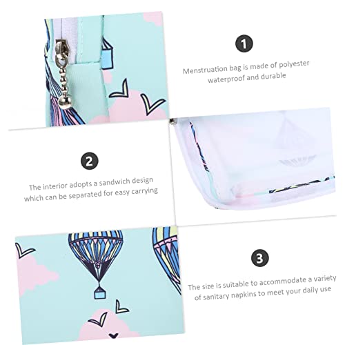 Healeved 8 Pçs Bolsa De Armazenamento De Absorvente Higiênico Conjunto De Viagem Kit De Maquiagem De