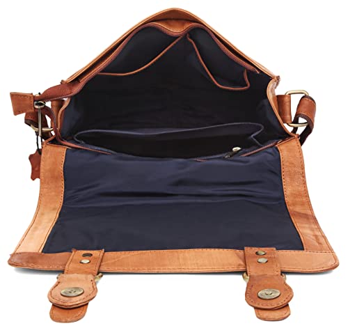 Image of WildHorn Genuine Leather Sling Messenger Bag | Stylish, Functional & Spacious | Buckle Closure | Adjustable Strap | 1-Year Warranty