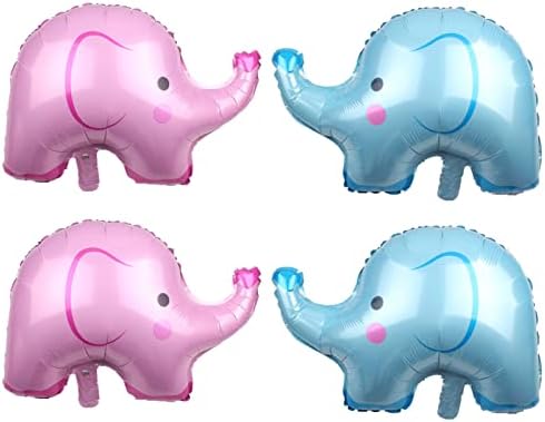 Elephant Balloons Cute Elephant Shape Aluminum Balloons for Animal Theme Party Birthday Party Decoration Baby Shower Supplies Gender Reveal Party Supplies