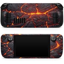 TACKY DESIGN Volcano Skin for Steam Deck LCD/OLED, Orange, Premium 3M Vinyl, Full Wrap Cover