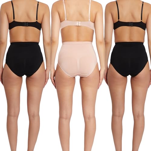 Image of Skinnygirl Women's High Waist Tummy Control Seamless Shaping Briefs, 3-Pack