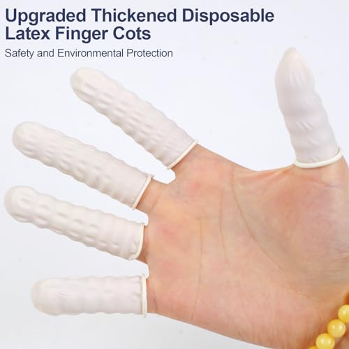 LECWELL Finger Cots Finger Gloves Disposable(Approx 480pcs),Medium Finger Protectors,Finger Covers Protection for Finger Tips,Thumb Protector for Electronic Repair, Handmade, Industrial Apply