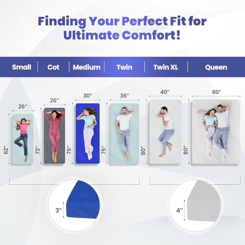 Hazli Matrix Comfort-Cell 4 Inch Memory Foam Camping Mattress Pad - Queen Roll Up Mattress for Adults - Double Portable Cot Sleeping Pad-2 Person Floor Mat or Bed Roll - Queen 80" x 60" x 4" Grey - Thumbnail 5