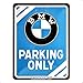 Produktbild Nostalgic-Art Retro Blechschild, 15 x 20 cm, BMW  Parking Only Blue  Geschenk-Idee für BMW Accessoires Fans, Original Lizenzprodukt (OLP), aus Metall, Vintage Design, Blechschilder Sprüche