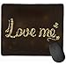Produktbild Mousepad Love Me The Calligraphy in Gold Pailletten Gaming-Mauspad-Matte Gummiunterlage