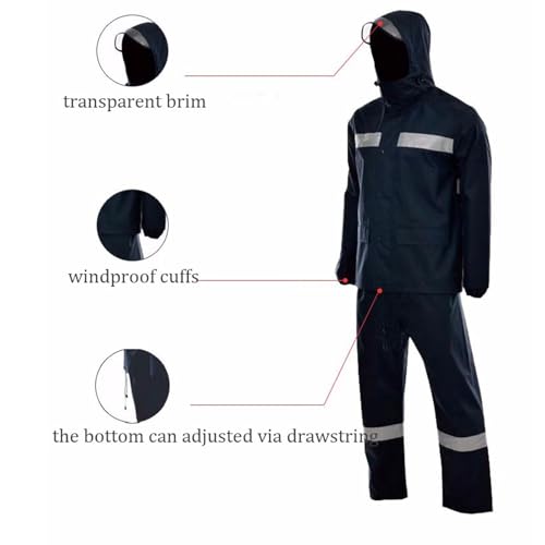 Ensemble imperméable et pantalon réfléchissant léger jaune de qualité supérieure