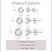 Jewelili 10K White Gold Cubic Zirconia Stud Earrings for Women | Gold White Round Studs 4MM, 5MM and 6MM in 3 Pair Box Set | Gold Earrings for Sensitive Ears | With Jewelry Gift Box