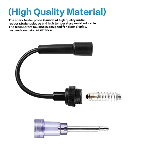 Reswish Inline Spark Plug Tester, Engine Ignition Coil Tester, Engine Plug Ignition Straight Boot Tester With Light,Plug-In Engine Ignition Tester For Automotive, Car, Lawnmower, Small Motor Vehicles #TOP1