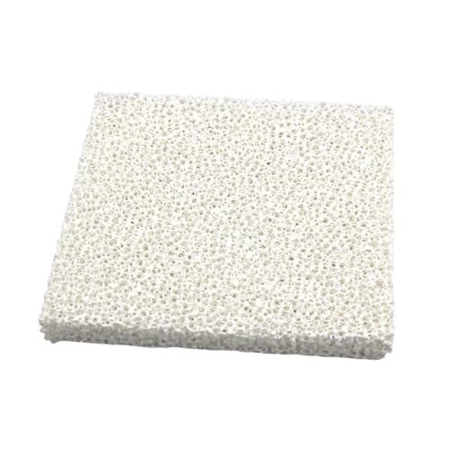 Casting Filter Sheet Porous Alumina Foam Ceramic Aluminum Oxide Foam Ceramic Filter Disk Laboratory Industrial Filtration Material (White, Φ50mm * H20mm)
