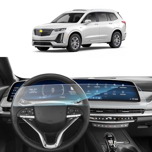 SKTU for 2025 2026 Cadillac CT5 Screen Protector 33 Inch for 2024 2025 Cadillac XT4/2025 2026 Cadillac CT5 33-Inch Integrated Screen [9H Hardness, Ultra Clear, Anti-Glare&Scratch] Cadillac CT5 2025 2026 Accessories Tempered Glass