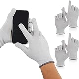 Teenyyou 2 Pairs EMF Radiation Protection Computer Gloves Unisex Anti Radiation EMF Shielding Protection for Hands and Wrists with Touch Screens Keyboards, Tablets, Laptops and Cell Phones (L)