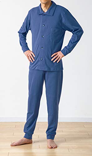 ロマンス小杉(Romance Kosugi) リラックスウェア ブルー L ヒートコットン 吸湿発熱 ナイティ メンズパジャマ
